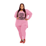 Long Sleeve Casual Plus Size Women's Sets